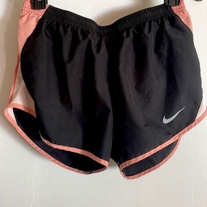 Black and Peach Nike Dri-Fit Athletic Shorts